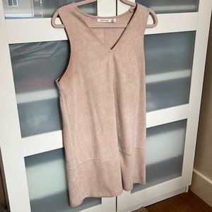 Faux suede mini dress